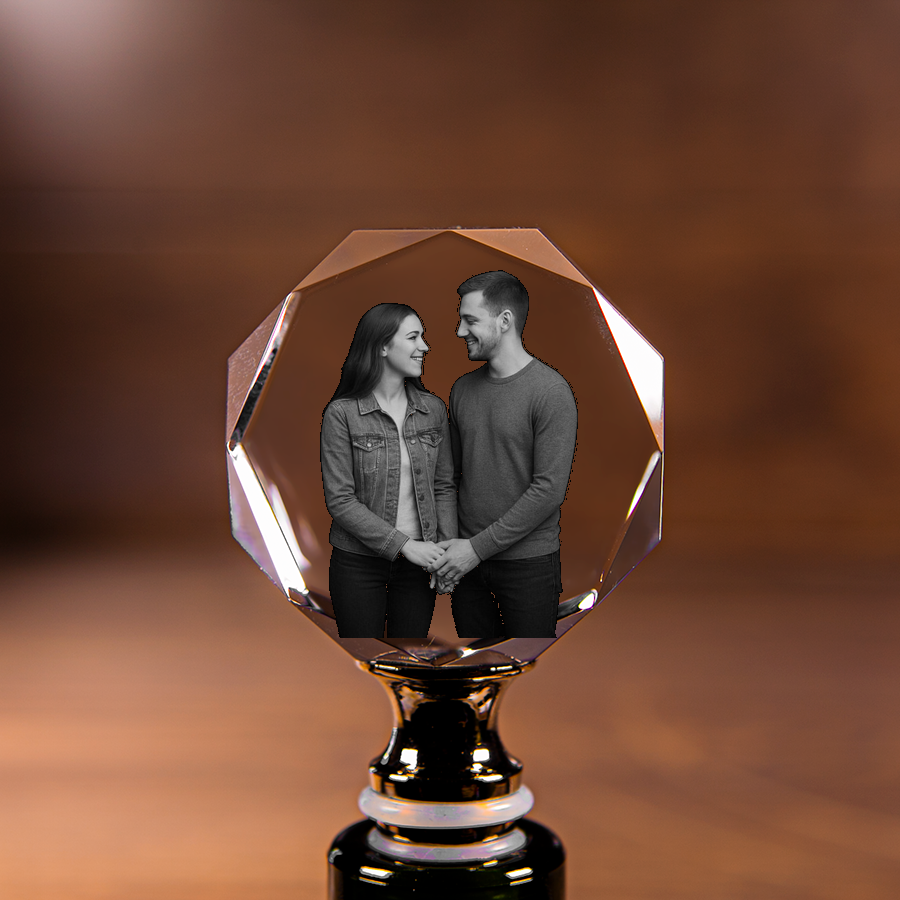 Octagonal Crystal Wine Stopper – Luxury Optical Crystal Gift